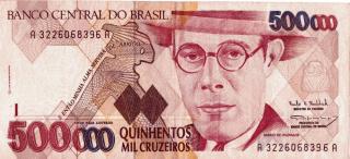 Cdula de 500 000 Cruzeiros - Brasil