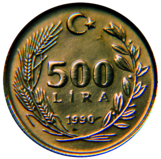 Moeda de 500 Leras - Turquia