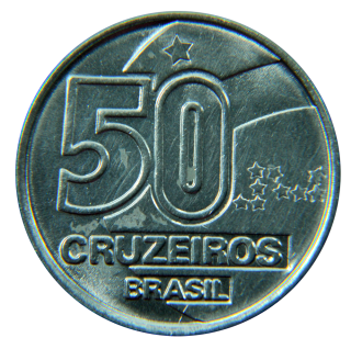Moeda de 50 Cruzeiros - Brasil