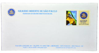 Envelope 87 anos Grande Oriente de So Paulo - Brasil