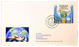 Envelope da Confederao Manica Interamericana - Chile