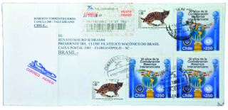 Envelope da Confederao Manica Interamericana - Chile