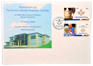 Envelope Comemorativo ao Primeiro Edifcio Manico - Nova Zelndia