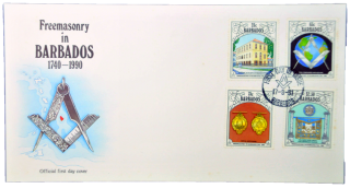 Envelope Comemorativo dos 250 anos da Maonaria em Barbados