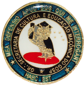 Pin da Grande Secretaria de Cultura e Educao Manica do GOSP